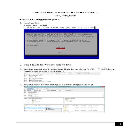 Laporan Praktikum  FTP, FTPS, SFTP