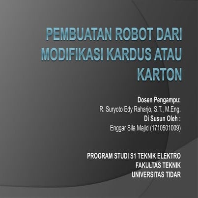 Tugas Sistem Mikrokontroler. Tugas Remidi Robot Maju Mundur