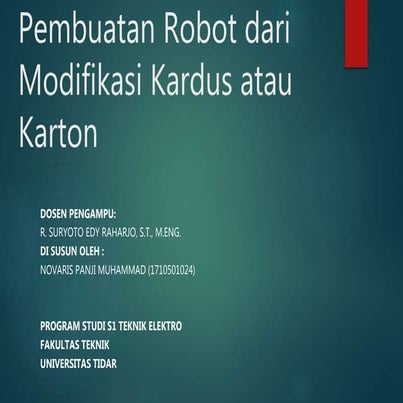 Perancangan Robot Sederhana