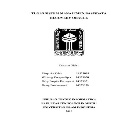 Laporan simbada recovery oracle