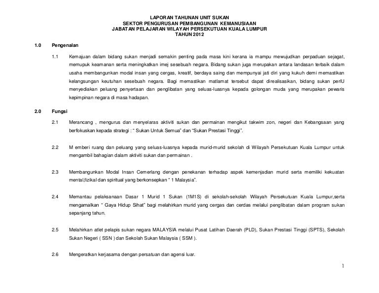 Contoh Laporan Program Sekolah