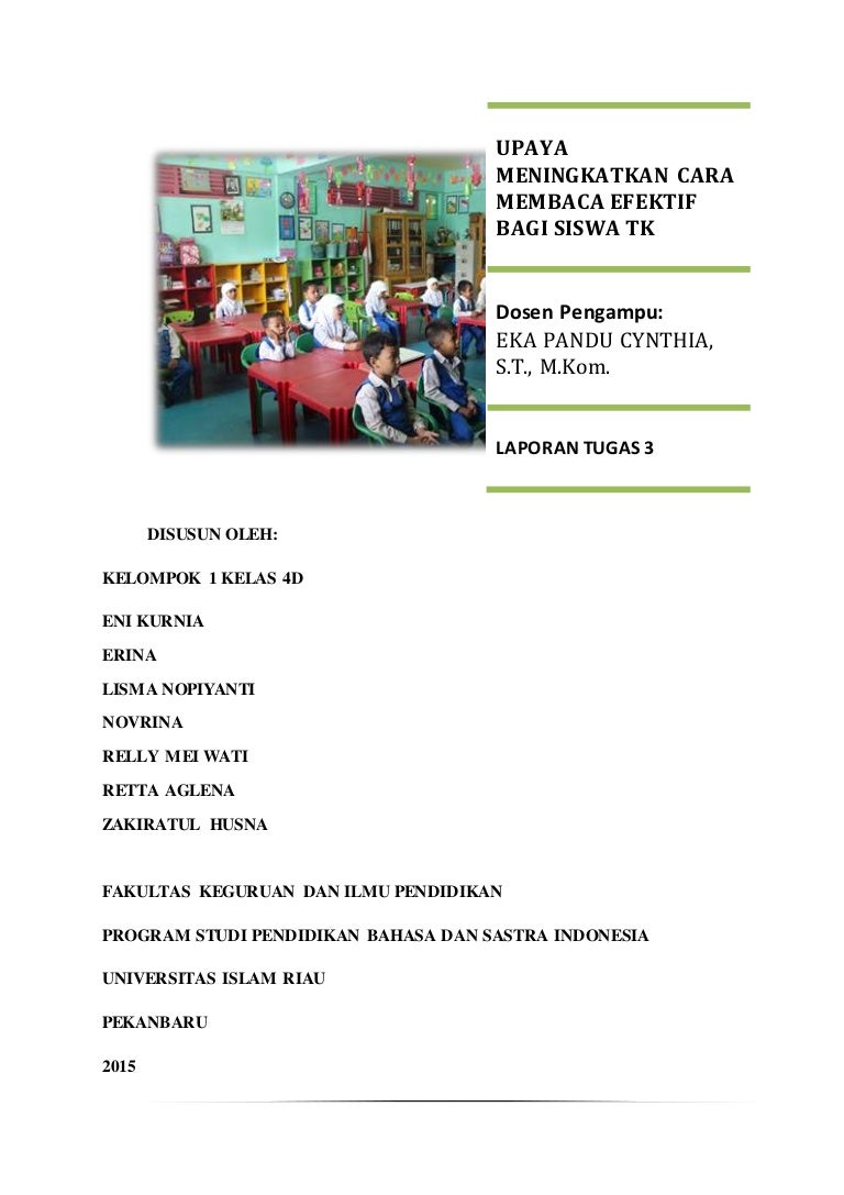 Laporan Penerapan Metode Pembelajaran Di Tk