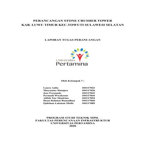 Laporan tugas perancangan kelompok 7