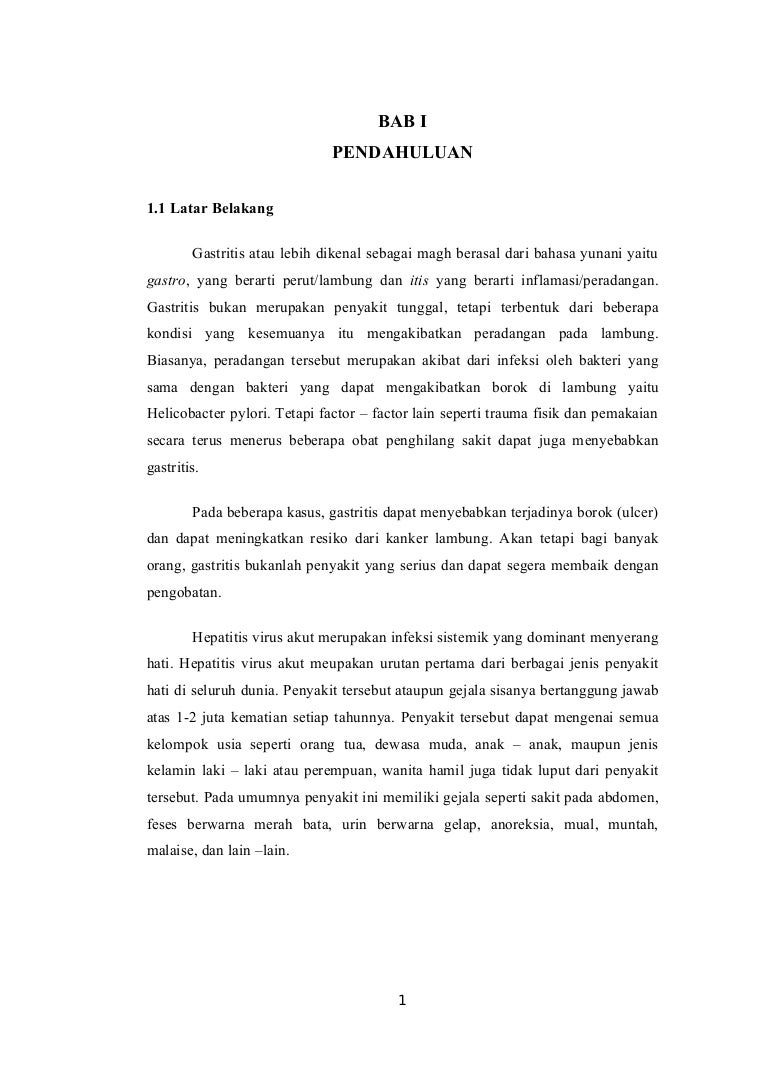 Laporan Tutorial Gastritis