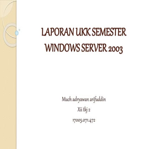 Tutorial Lengkap Windows Server 2003