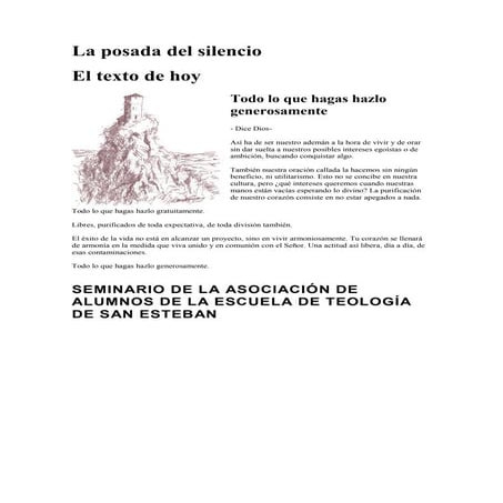 La posada del silencio nº 101, curso v