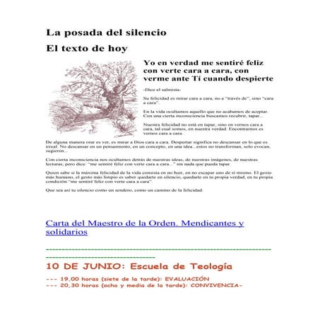 La posada del silencio nº 133, curso v