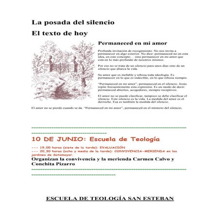 La posada del silencio nº 134, curso v