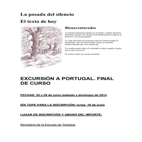 La posada del silencio nº 138, curso v