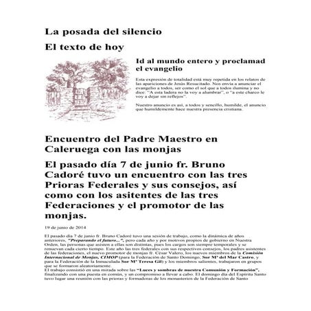 La posada del silencio nº 142, curso v