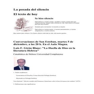 La posada del silencio nº 47, curso v