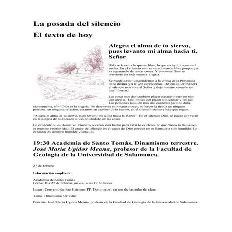 La posada del silencio nº 87, curso V