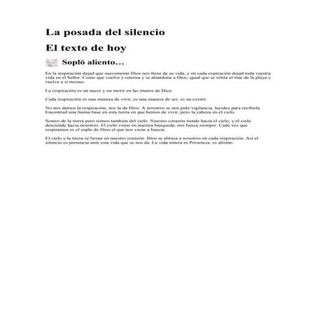 La posada del silencio nº 8,curso v