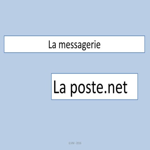 La messagerie La Poste.net