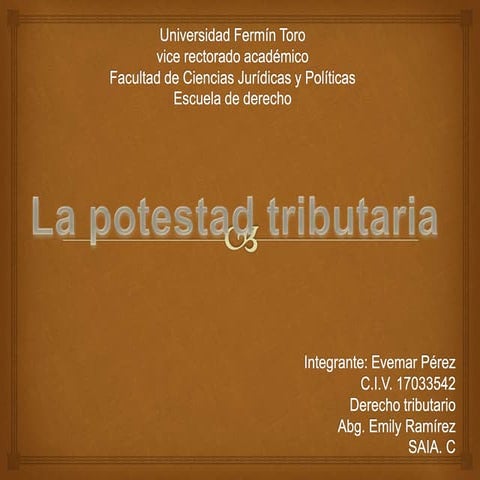 La potestad tributaria derecho tributario 