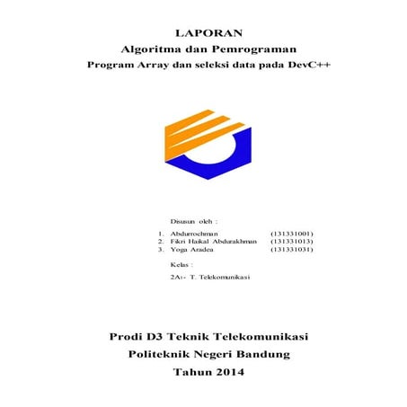 Laprak algo (array dan seleksi data)