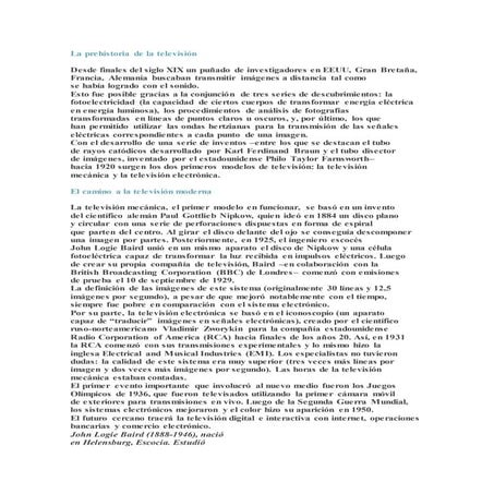 La prehistoria de la televisión