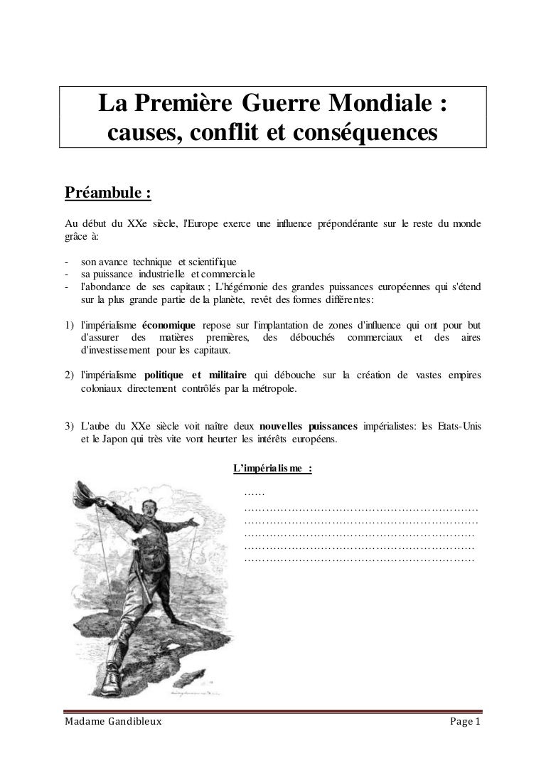 La Premiere Guerre Mondiale Histoire 2015