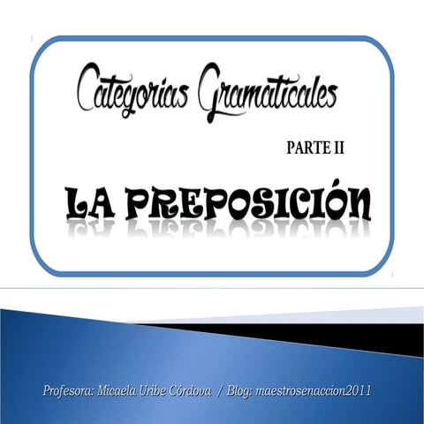 La preposición
