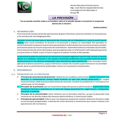 12. la prevision | PDF