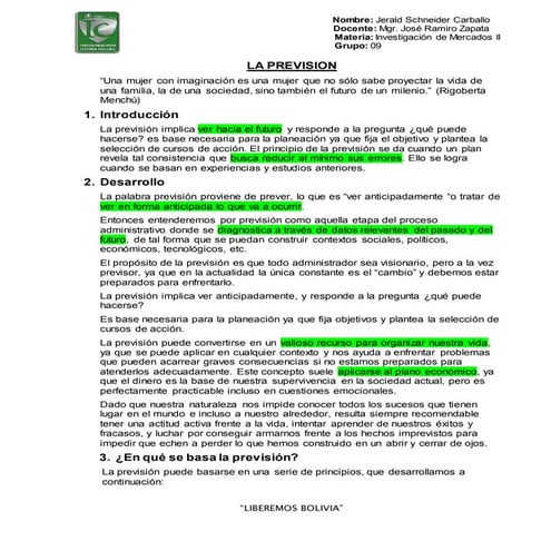 12. la prevision | PDF
