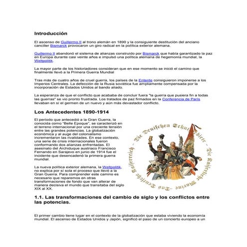 La primera guerra mundial