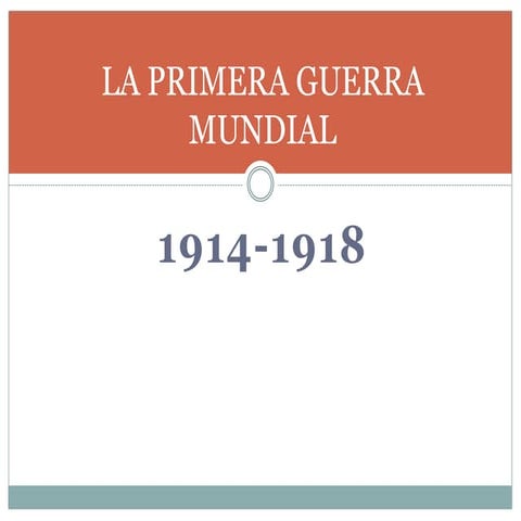 La primera guerra mundial. power point