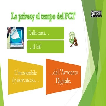 La privacy al tempo del pct