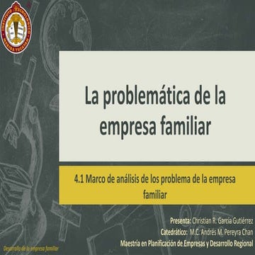 La problematica de la empresa familiar