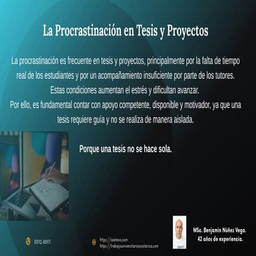 La Procrastinación en tesis y proyectos (Hace Tesis)