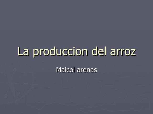 La produccion del arroz