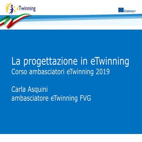 La progettazione in e twinning 