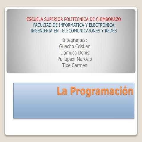 La programación