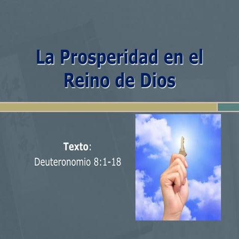 La prosperidad en el reino de dios | PDF