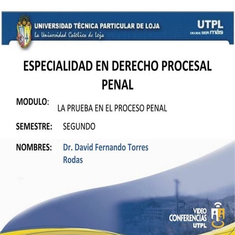 La prueba en el proceso penal
