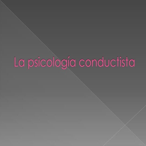 La psicología conductista