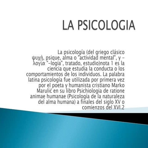 La psicologia