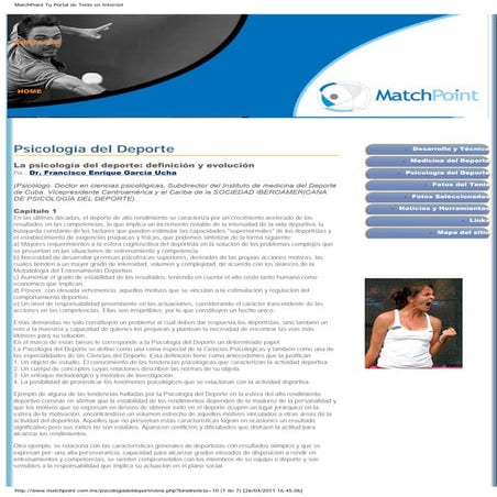 La psicologia del deporte | PDF
