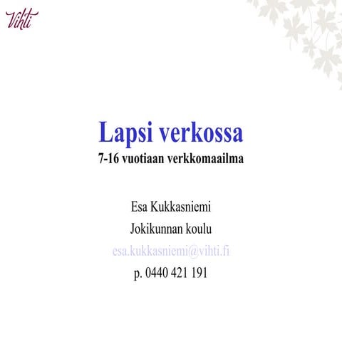 Lapsi verkossa