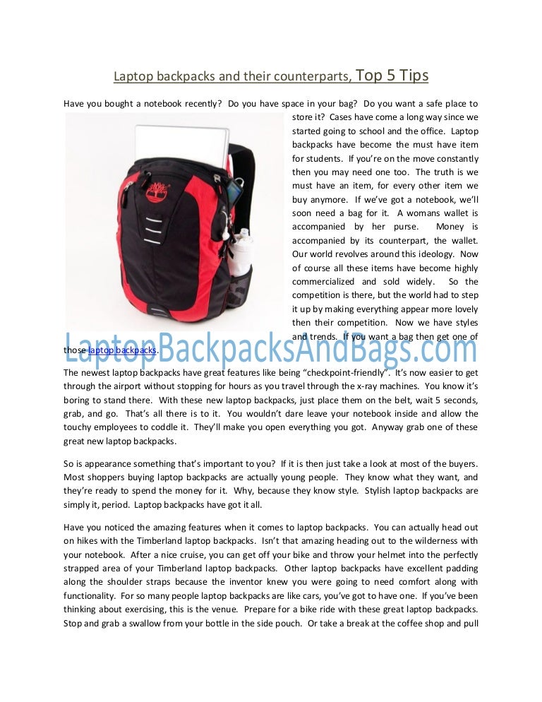 top 5 laptop backpacks