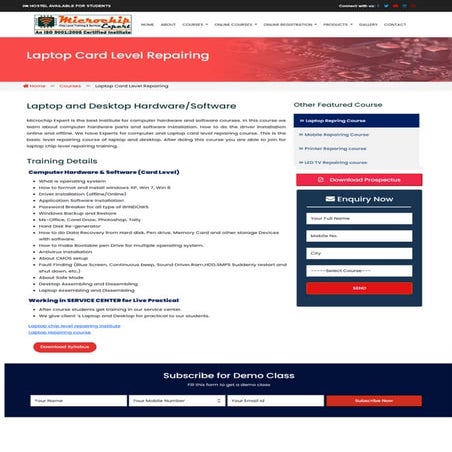 LAPTOP CARD LEVEL REPAIRING INSTITUTE IN TILAK NAGAR DELHI.pdf