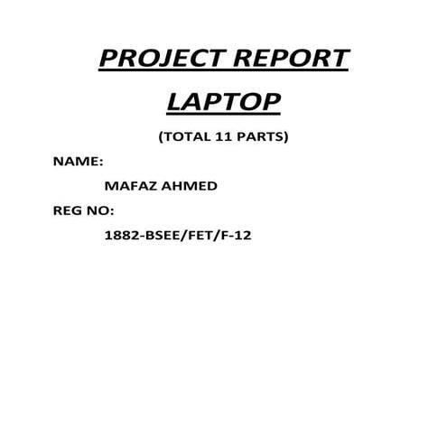 Laptop modelling in pro engineering