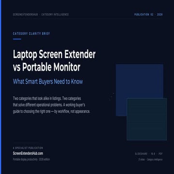 Laptop Screen Extender vs Portable Monitor: What Smart Buyers Need to ...