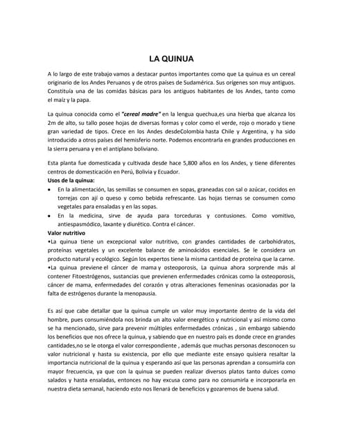 La quinua