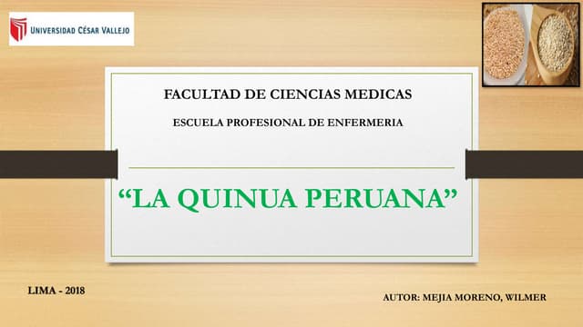  LA QUINUA PERUANA