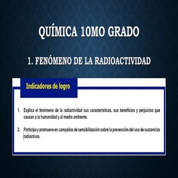 La radiactividad