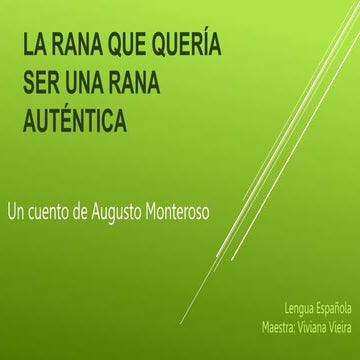 LA RANA QUE QUERÍA SER UNA RANA AUTÉNTICA.pptx