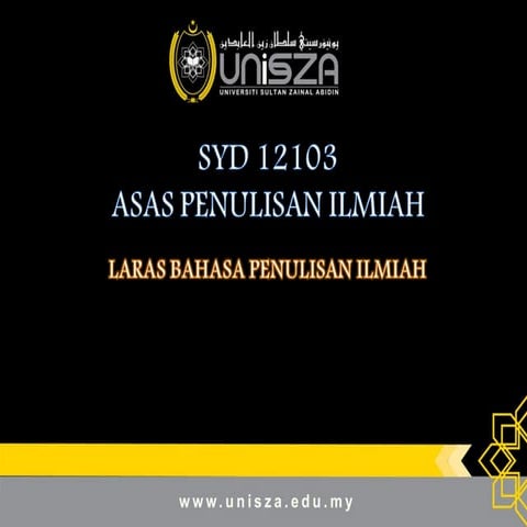 SYD 12103 (Laras Bahasa Penulisan Ilmiah)