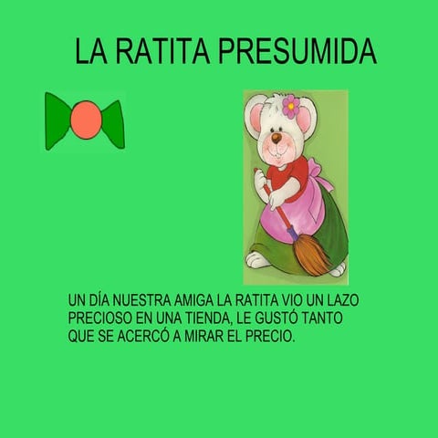 CUENTO MATEMÁTICO DE LA RATITA PRESUMIDA