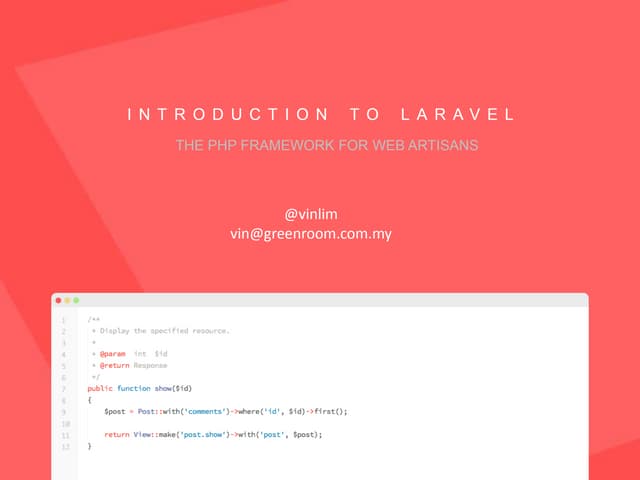 Introduction to Laravel
